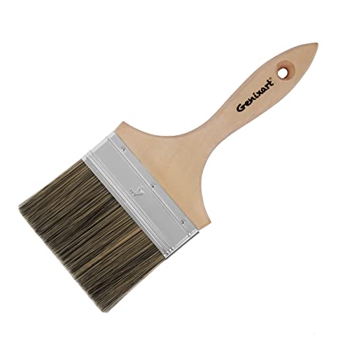 Doppelter dicker Splitter-Pinsel – Holzbeizenpinsel zum Streichen von Wänden und Zäunen – Holzgriff, Mauerwerk Pinsel für Lack, Paste, Gesso und Kalkwäsche (10,2 cm) von Genixart