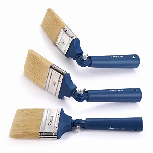 Genixart Mehrwinkel-Pinsel, verstellbar, für Zaun- und Wandmalerei, 3 Stück Genixart Mehrwinkel-Pinsel, verstellbar, für Zaun- und Wandmalerei, 3 Stück von Genixart