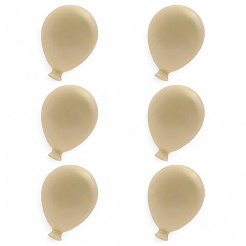 6 Luftballons aus Keramik mit Magnet (5 cm), Gastgeschenk, Tischkarten (Cremefarben) von Gentile Ceramiche