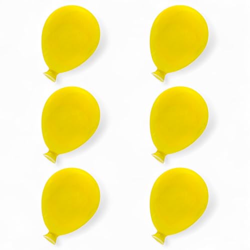 6 Luftballons aus Keramik mit Magnet (5 cm), Gastgeschenk, Tischkarten (Zitronengelb) von Gentile Ceramiche