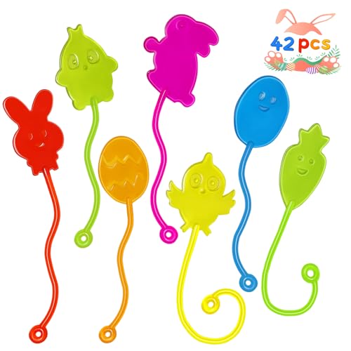 Oster-Hände, 42 Stück, Oster-Partygeschenke für Kinder, Osterkorbfüller, dehnbares Oster-Handspielzeug, Ostereierfüller, Goodie-Bag-Füller, Osterspielzeug, Partyzubehör, Klassenzimmerpreise Oster-Hände, 42 Stück, Oster-Partygeschenke für Kinder, Osterkorbfüller, dehnbares Oster-Handspielzeug, Ostereierfüller, Goodie-Bag-Füller, Osterspielzeug, Partyzubehör, Klassenzimmerpreise von Genuvi