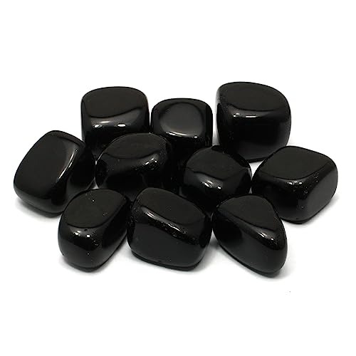 CrystalAge Trommelsteine, Obsidian, 20-25mm, Schwarz von CrystalAge