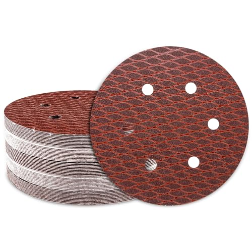 50Stk Schleifpapier 150mm Klett, 240 Körnung 6 Loch, Rotes Schleifscheiben Set für Exzenterschleifer 50Stk Schleifpapier 150mm Klett, 240 Körnung 6 Loch, Rotes Schleifscheiben Set für Exzenterschleifer von Geogieew