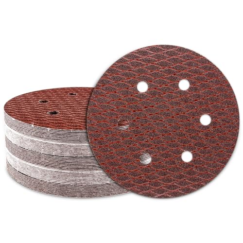 50Stk 150mm Schleifpapier Klett, 40 Körnung 6 Loch, Rotes Schleifscheiben Set für Exzenterschleifer 50Stk 150mm Schleifpapier Klett, 40 Körnung 6 Loch, Rotes Schleifscheiben Set für Exzenterschleifer von Geogieew