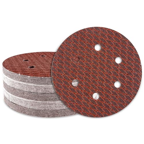 50Stk Schleifpapier 150mm Klett, 150 Körnung 6 Loch, Rotes Schleifscheiben Set für Exzenterschleifer 50Stk Schleifpapier 150mm Klett, 150 Körnung 6 Loch, Rotes Schleifscheiben Set für Exzenterschleifer von Geogieew