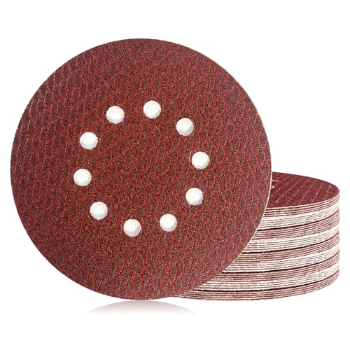 50Stk Schleifpapier 225mm Klett, Exzenter Rotes Schleifscheiben 40/80/120/180/320 Grit, 10 Loch Anti-Clog Up Designfür Exzenterschleifer & Schwingschleifer 50Stk Schleifpapier 225mm Klett, Exzenter Rotes Schleifscheiben 40/80/120/180/320 Grit, 10 Loch Anti-Clog Up Designfür Exzenterschleifer & Schwingschleifer von Geogieew