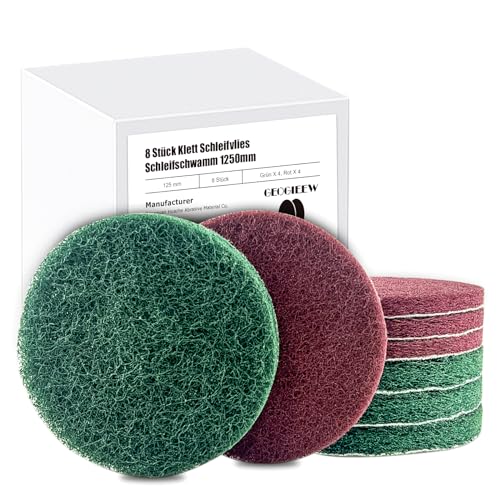 8 Stück Klett Schleifvlies, 2 Schleifschwamm 125mm, Polierschwamm für Exzenterschleifer 8 Stück Klett Schleifvlies, 2 Schleifschwamm 125mm, Polierschwamm für Exzenterschleifer von Geogieew