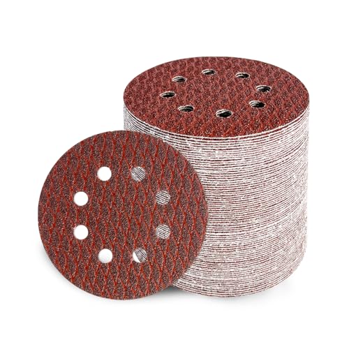 GEOGIEEW 80Stk Schleifpapier 125mm Klett, 40/60/80/100/120/150/180/320 Körnung 8 Loch, Rotes Schleifscheiben Set für Exzenterschleifer GEOGIEEW 80Stk Schleifpapier 125mm Klett, 40/60/80/100/120/150/180/320 Körnung 8 Loch, Rotes Schleifscheiben Set für Exzenterschleifer von Geogieew