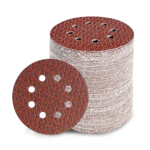GEOGIEEW 90Stk Schleifpapier 125mm Klett, 40 Körnung 8 Loch, Rotes Schleifscheiben Set für Exzenterschleifer GEOGIEEW 90Stk Schleifpapier 125mm Klett, 40 Körnung 8 Loch, Rotes Schleifscheiben Set für Exzenterschleifer von Geogieew