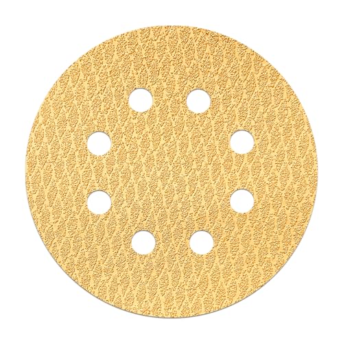 GEOGIEEW 80 Stück Schleifpapier 125mm Klett (400 Körnung) | Hochwertiges Schleifscheiben 8 Loch mit Aluminiumoxid & Latex-Papierbasis | Kompatibel mit Exzenterschleifer von Geogieew