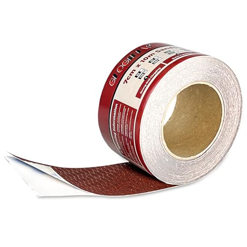 GEOGIEEW Selbstklebendes Schleifpapier Rolle, Diamant Form Selbstklebendes Sandpapier, 70 mm x 10 m | Grit 60 | Schleifblöcke für Holzbearbeitung, Metall, Kunststoff, Automotive von Geogieew