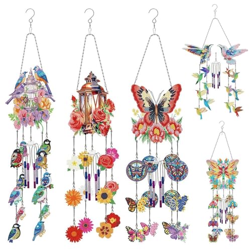 Geonoy Diamond Painting Sonnenfänger Windspieleas Set, Beidseitig Diamond Painting Windspiele, Rotierender Windspiel Hängende Ornamente für Gartendekoration Geonoy Diamond Painting Sonnenfänger Windspieleas Set, Beidseitig Diamond Painting Windspiele, Rotierender Windspiel Hängende Ornamente für Gartendekoration von Geonoy