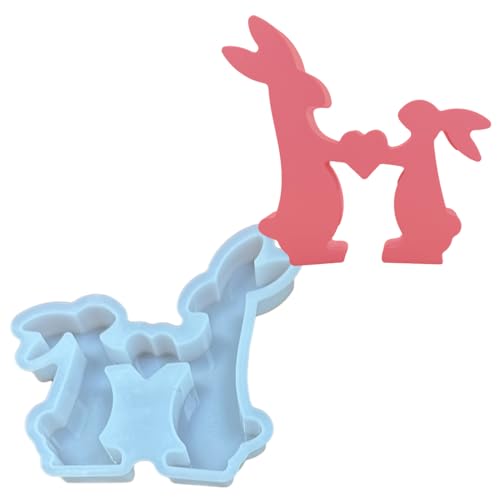 Osterhase Silikonform, 3D Hasenform für Ostern, Kerzenform Silikon Ostern, Ostern Kaninchen Silikonformen Gießformen, Osterhase Silikonform for Gips, DIY-Geschenke von Geonoy