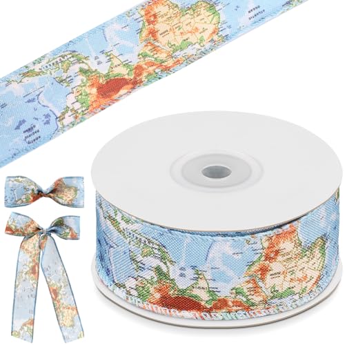 Geosar Adventure Begin Band für Babypartys, Reisethema, Babyparty, Abenteuer, Vintage-Weltkarte, Druck für Geschenke, Verpackung, Basteln, Geburtstagsparty, Dekoration, 3,8 cm breit Geosar Adventure Begin Band für Babypartys, Reisethema, Babyparty, Abenteuer, Vintage-Weltkarte, Druck für Geschenke, Verpackung, Basteln, Geburtstagsparty, Dekoration, 3,8 cm breit von Geosar