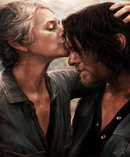 GerRit DIY 5d Diamond Malerei Kits für Erwachsene Kinder,Walking Dead Art, Vollrunde Diamond Stickkits Cross -Stitch Kristall Strassbilder Kunsthandwerk Home Wall Decoration-30x40cm von GerRit