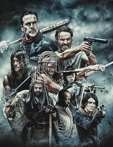GerRit DIY 5d Diamond Malerei Kits für Erwachsene Kinder,Walking Dead Art, Vollrunde Diamond Stickkits Cross -Stitch Kristall Strassbilder Kunsthandwerk Home Wall Decoration-30x40cm von GerRit