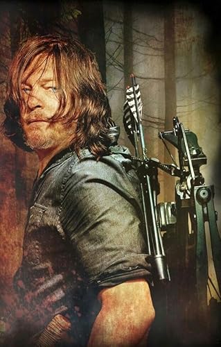 GerRit DIY 5d Diamond Malerei Kits für Erwachsene Kinder,Walking Dead Art, Vollrunde Diamond Stickkits Cross -Stitch Kristall Strassbilder Kunsthandwerk Home Wall Decoration-30x40cm von GerRit