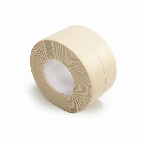 PVC wasserdicht Wandaufkleber Selbstklebende Spüle Herd Crack Kit Klebeband Küche Bad Badewanne Ecke Wasserdicht Schimmelresistent (Color : Beige, Size : 320x3.8cm) von GerRit