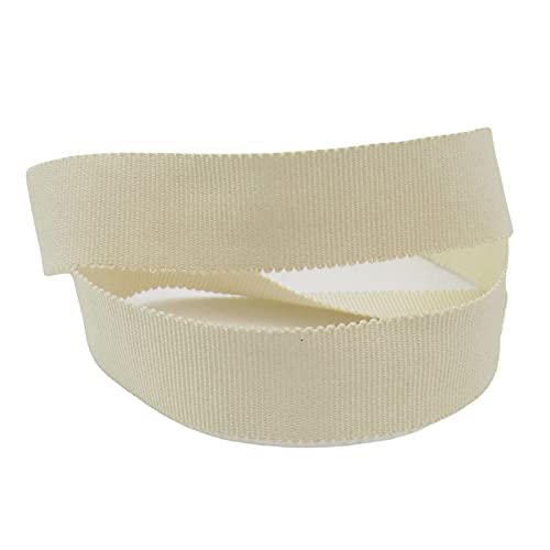 Baumwolle Ripsband, 25mm breit, 60° waschbar, Borte, nähen, Meterware, 1meter (creme) von Gerhardt