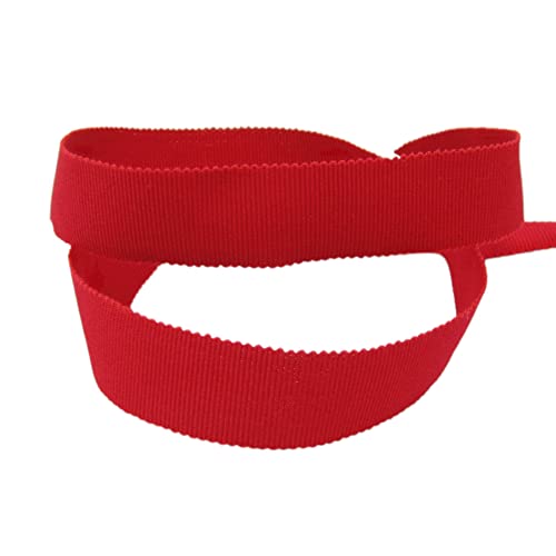 Baumwolle Ripsband, 25mm breit, 60° waschbar, Borte, nähen, Meterware, 1meter (rot) von Gerhardt