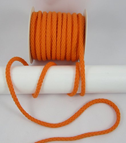 Baumwollkordel 10mm orange geflochten Kordel Meterware, 1meter, nähen (orange) von Gerhardt