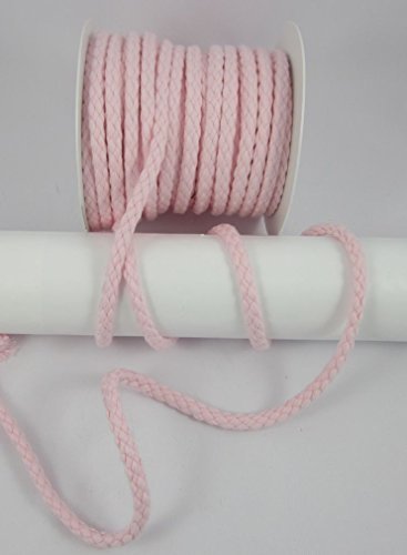 Baumwollkordel 10mm rosa geflochten Kordel Meterware, 1meter, nähen (rosa) von Gerhardt