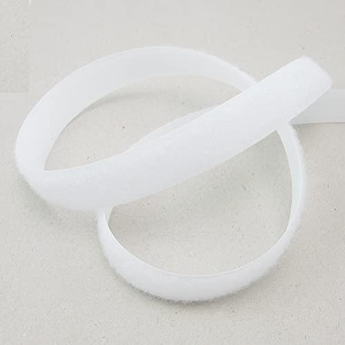 Flauschband oder Hakenband für Klettverschluß, 20mm breit nähen Meterware, 1meter (Flauschband-weiß) von Gerhardt