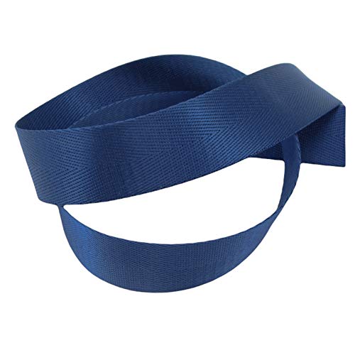 Gurtband, glänzend, Polyester, 30mm breit, für Taschen, nähen, Meterware, 1 Meter (blau) von Gerhardt