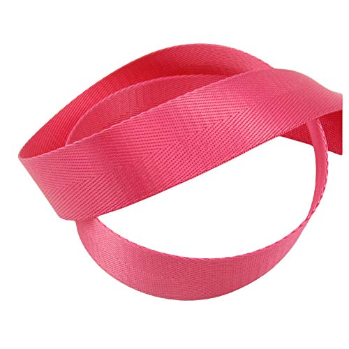 Gurtband, glänzend, Polyester, 30mm breit, für Taschen, nähen, Meterware, 1 Meter (pink) von Gerhardt
