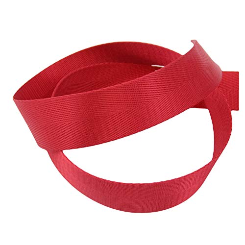 Gurtband, glänzend, Polyester, 30mm breit, für Taschen, nähen, Meterware, 1 Meter (rot) von Gerhardt