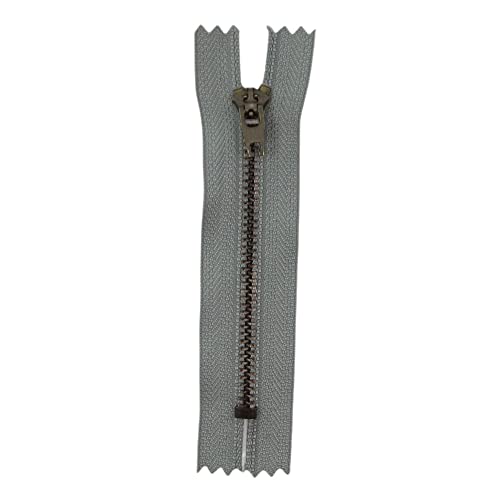 Hosen und Taschenreißverschluss nicht teilbar Farbe grau mit Metallzähne (15cm) von Gerhardt