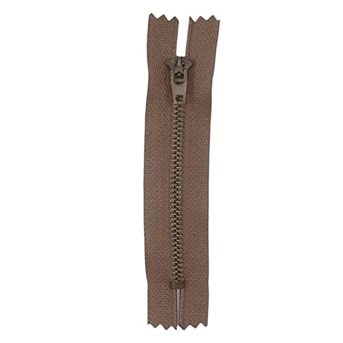 Hosen und Taschenreißverschluss nicht teilbar Farbe hellbraun mit Metallzähne (12cm) von Gerhardt