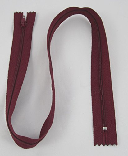 Reißverschluss Kunststoff Farbe bordeaux 21 zipper nähen Kleider 1 Stück 10 - 60cm lang (12cm) von Gerhardt