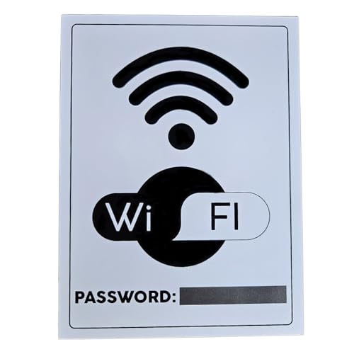WLAN-Schild mit Passwort – WLAN-Netzwerkaufkleber für Geschäft, Restaurant, Hotel und Büro – sichtbares und modernes WLAN-Signal WLAN-Schild mit Passwort – WLAN-Netzwerkaufkleber für Geschäft, Restaurant, Hotel und Büro – sichtbares und modernes WLAN-Signal von Gerimport