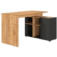 GERMANIA Adrano Schreibtisch grafit, navarra-eiche rechteckig, Wangen-Gestell grau 120,0 x 90,0 cm GERMANIA Adrano Schreibtisch grafit, navarra-eiche rechteckig, Wangen-Gestell grau 120,0 x 90,0 cm von Germania