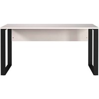 GERMANIA Adrano Schreibtisch kaschmir rechteckig, O-Fuß-Gestell schwarz 150,0 x 60,0 cm von Germania