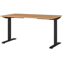 GERMANIA Agenda Home höhenverstellbarer Schreibtisch grandson-eiche rechteckig, T-Fuß-Gestell schwarz 140,0 x 80,0 cm GERMANIA Agenda Home höhenverstellbarer Schreibtisch grandson-eiche rechteckig, T-Fuß-Gestell schwarz 140,0 x 80,0 cm von Germania