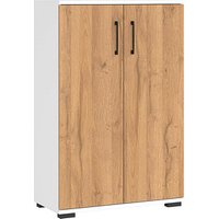 GERMANIA Aktenschrank Profi 3.0, 4247-559 weiß, grandson-eiche 2 Fachböden 80,0 x 40,0 x 123,0 cm von Germania