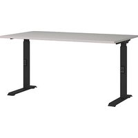 GERMANIA Bedano höhenverstellbarer Schreibtisch kaschmir rechteckig, C-Fuß-Gestell schwarz 140,0 x 80,0 cm GERMANIA Bedano höhenverstellbarer Schreibtisch kaschmir rechteckig, C-Fuß-Gestell schwarz 140,0 x 80,0 cm von Germania