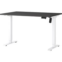 GERMANIA Boras höhenverstellbarer Schreibtisch grafit rechteckig, T-Fuß-Gestell weiß 120,0 x 80,0 cm GERMANIA Boras höhenverstellbarer Schreibtisch grafit rechteckig, T-Fuß-Gestell weiß 120,0 x 80,0 cm von Germania