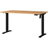 GERMANIA Boras höhenverstellbarer Schreibtisch grandson-eiche rechteckig, C-Fuß-Gestell schwarz 140,0 x 80,0 cm GERMANIA Boras höhenverstellbarer Schreibtisch grandson-eiche rechteckig, C-Fuß-Gestell schwarz 140,0 x 80,0 cm von Germania