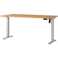 GERMANIA Boras höhenverstellbarer Schreibtisch grandson-eiche rechteckig, T-Fuß-Gestell silber 160,0 x 80,0 cm GERMANIA Boras höhenverstellbarer Schreibtisch grandson-eiche rechteckig, T-Fuß-Gestell silber 160,0 x 80,0 cm von Germania
