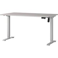 GERMANIA Boras höhenverstellbarer Schreibtisch kaschmir rechteckig, T-Fuß-Gestell silber 140,0 x 80,0 cm GERMANIA Boras höhenverstellbarer Schreibtisch kaschmir rechteckig, T-Fuß-Gestell silber 140,0 x 80,0 cm von Germania