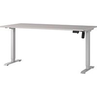 GERMANIA Boras höhenverstellbarer Schreibtisch kaschmir rechteckig, T-Fuß-Gestell silber 160,0 x 80,0 cm GERMANIA Boras höhenverstellbarer Schreibtisch kaschmir rechteckig, T-Fuß-Gestell silber 160,0 x 80,0 cm von Germania
