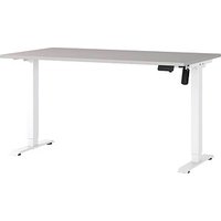 GERMANIA Boras höhenverstellbarer Schreibtisch kaschmir rechteckig, T-Fuß-Gestell weiß 140,0 x 80,0 cm GERMANIA Boras höhenverstellbarer Schreibtisch kaschmir rechteckig, T-Fuß-Gestell weiß 140,0 x 80,0 cm von Germania