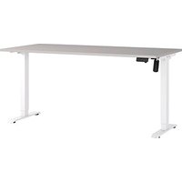 GERMANIA Boras höhenverstellbarer Schreibtisch kaschmir rechteckig, T-Fuß-Gestell weiß 160,0 x 80,0 cm GERMANIA Boras höhenverstellbarer Schreibtisch kaschmir rechteckig, T-Fuß-Gestell weiß 160,0 x 80,0 cm von Germania