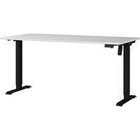 GERMANIA Boras höhenverstellbarer Schreibtisch lichtgrau rechteckig, C-Fuß-Gestell schwarz 160,0 x 80,0 cm GERMANIA Boras höhenverstellbarer Schreibtisch lichtgrau rechteckig, C-Fuß-Gestell schwarz 160,0 x 80,0 cm von Germania