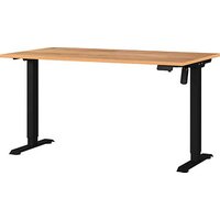 GERMANIA Boras höhenverstellbarer Schreibtisch navarra-eiche rechteckig, C-Fuß-Gestell schwarz 140,0 x 80,0 cm GERMANIA Boras höhenverstellbarer Schreibtisch navarra-eiche rechteckig, C-Fuß-Gestell schwarz 140,0 x 80,0 cm von Germania