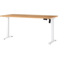 GERMANIA Boras höhenverstellbarer Schreibtisch navarra-eiche rechteckig, T-Fuß-Gestell weiß 160,0 x 80,0 cm GERMANIA Boras höhenverstellbarer Schreibtisch navarra-eiche rechteckig, T-Fuß-Gestell weiß 160,0 x 80,0 cm von Germania