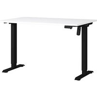GERMANIA Boras höhenverstellbarer Schreibtisch weiß rechteckig, C-Fuß-Gestell schwarz 120,0 x 80,0 cm GERMANIA Boras höhenverstellbarer Schreibtisch weiß rechteckig, C-Fuß-Gestell schwarz 120,0 x 80,0 cm von Germania